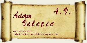 Adam Veletić vizit kartica